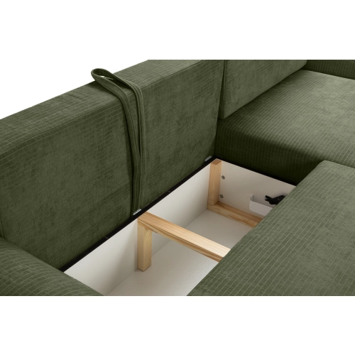 Narożnik z funkcją spania NABOO Tkanina Perla 55